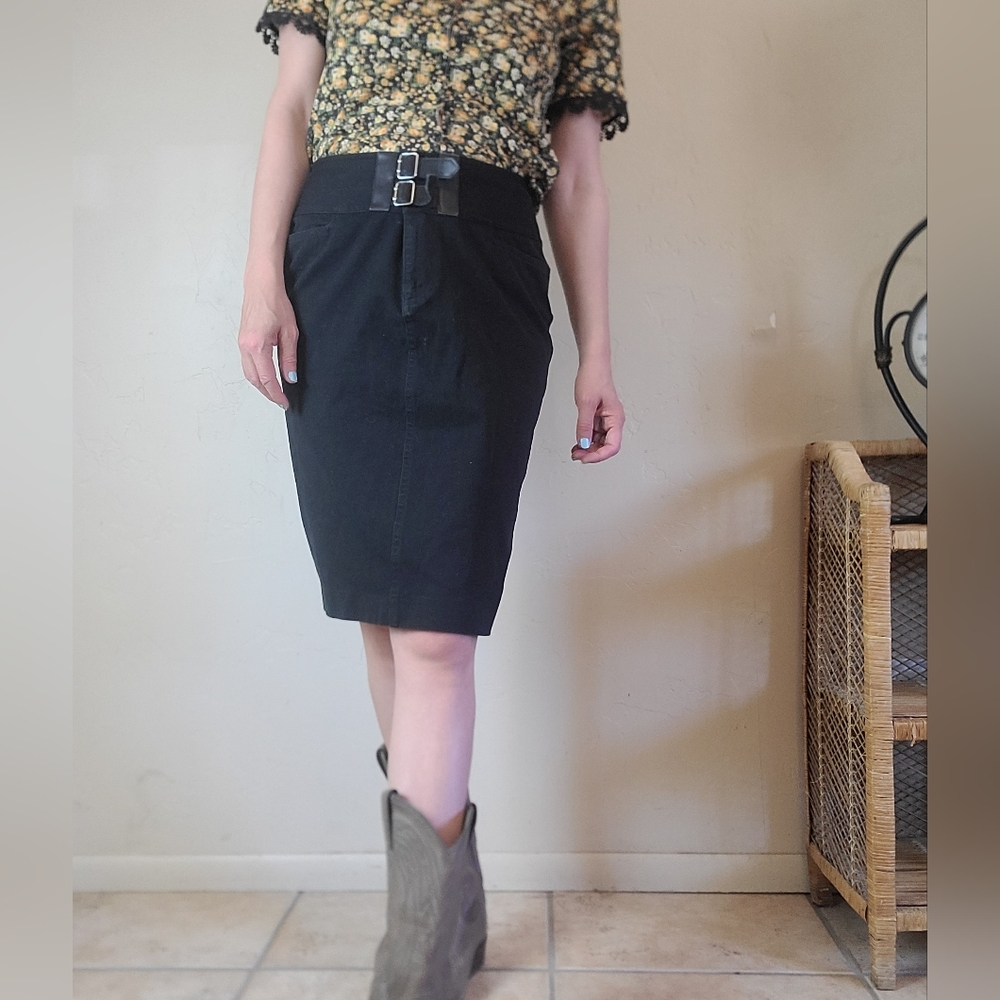 Ralph Lauren Casual & Classy Black Knee Length Pencil Skirt Size 6